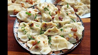 PIEROGI Z TWAROGIEM I ZIEMNIAKAMI  RUSKIE pierogi obiad [upl. by Abdella]