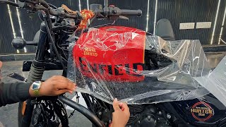 Royal Enfield hunter 350 PVC PPF lamination makeover [upl. by Ailev]