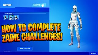 How to Complete the Zadie Challenges and unlock the Arctic and Jungle Edit Styles  Zadie Fortnite [upl. by Letsirk]