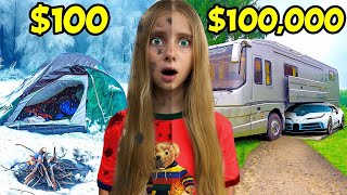 ⛺ SĂRAC în CORT vs BOGAT în AUTORULOTĂ 🚐 SUPRAVIEȚUIM în CAMPING ⏰ Filmul [upl. by Slocum285]