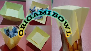 origami bowl🥣how to make an easy origami paper bowl 🥣 kagaj Se katori Kaise banaen 🥣 👍👍👌👌 [upl. by Malaspina]