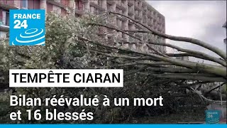 Tempête Ciaran en France  bilan réévalué à un mort et 16 blessés de nombreux dégâts matériels [upl. by Annyrb]