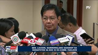 Sen Lacson naniniwalang sangkot sa korapsyon sa BOC si exComm Faeldon [upl. by Claresta]