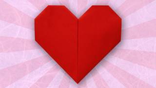 Origami Heart Folding Instructions [upl. by Batish]