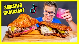 SMASHED CROISSANT  51 Tiktok recept [upl. by Tiphanie268]