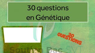 Révision SVT 30 questions sur la Génétique QCMs avec correction [upl. by Channing]