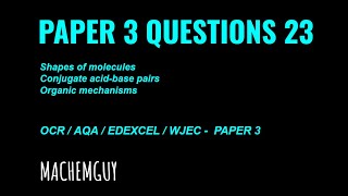 A LEVEL CHEMISTRY PAPER 3 QUESTION WALKTHROUGH 23 [upl. by Sy549]