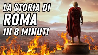 Lascesa e la caduta di ROMA in 8 minuti  storia roma [upl. by Atikkin]