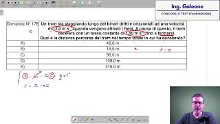 TEST MEDICINA 2024  Matematica  Calcolo dello spazio di frenata [upl. by Anette235]