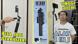 Review TNW S30 Tripod Tongsis Dengan 4 Kaki  Tripod Murah Multifungsi amp BERKUALITAS [upl. by Ahseken]