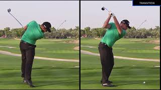 Tyrrell Hatton Slow Motion Swing  Swing Sequence  Down the Line View [upl. by Kurr]