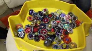 100 BEY COLLECTION Battle  Beyblade Marathon [upl. by Aicilef742]