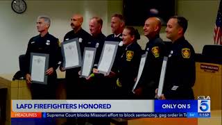 LAFD LAFD Members Honored for Their Work Saving a Hiker [upl. by Ramirolg]