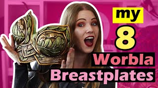 My 8 WORBLA BREASTPLATES Tips and tricks for making female cosplay armor [upl. by Anailuy]