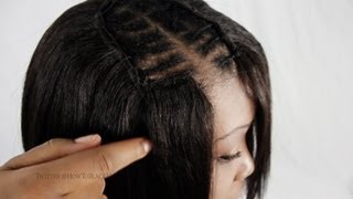 How To Sew In Weave Tracks For Invisible Part Sew In Step By Step Tutorial Part 3 [upl. by Atiroc]