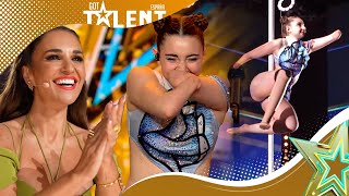 Su DISCAPACIDAD no es un freno para bailar POLE pase de oro  Audiciones 9  Got Talent España 2023 [upl. by Ainolopa]