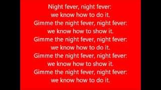 Glee  Night Fever  Lyrics [upl. by Wenda]