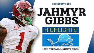 Jahmyr Gibbs Alabama Highlights  Lions 12th Pick In The 2023 NFL Draft  CBS Sports [upl. by Refinaj]