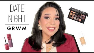 Date Night GRWM  Huda Pretty Grunge  Glitter Liner  All Out Glam [upl. by Lihp294]