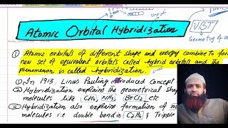 Atomic hybridization Geometrical shapes of Valence Bond Theory Part 4 of VBT urduhindi [upl. by Oiramat]