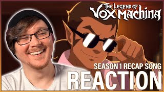 THE LEGEND OF VOX MACHINA Official Season One Recap Song REACTION [upl. by Py]