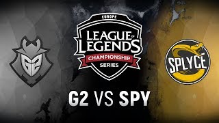 G2 vs SPY  Semifinals Game 3  EU LCS Spring Playoffs  G2 Esports vs Splyce 2018 [upl. by Neenwahs847]