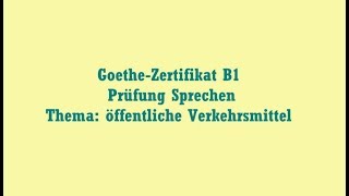 GoetheZertifikat B1 Prüfung Sprechen Thema Brauchen wir Fitnessstudios [upl. by Akilaz575]