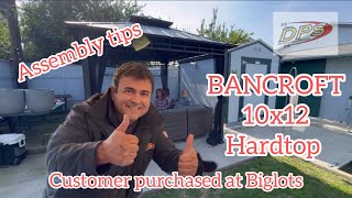 BANCROFT 10x12 Hardtop Gazebo assembly purchased From Biglots [upl. by Scot]