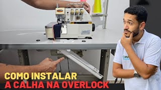 Como trocar a calha da overlock industrial  instalar a calha na máquina de costura overlock [upl. by Lohcin]