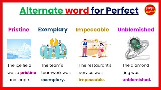 Alternate word for Perfect  Learn synonyms  English words with examples [upl. by Areik253]