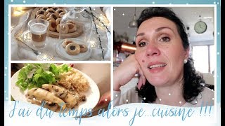 Vlog famille du 26 février  sablés croustimoelleux à la confiture et quenelles à la forestière [upl. by Eilata82]