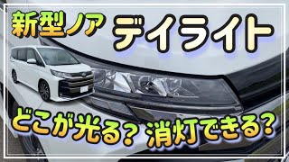 【新型ノア】デイライト紹介！どこが光るの？消灯できるの？徹底解説！ [upl. by Ayle]