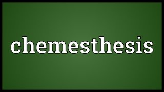 Chemesthesis Meaning [upl. by Nayek]