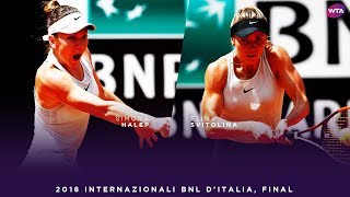 Simona Halep vs Elina Svitolina  2018 Internazionali BNL dItalia Final  WTA Highlights [upl. by Anitsua]