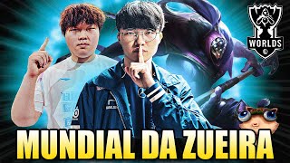 VIRADA IMPOSSÍVEL em T1 x G2 e o MELHOR JAX do MUNDO  MUNDIAL DA ZUEIRA  WORLDS 2024 [upl. by Jaala]