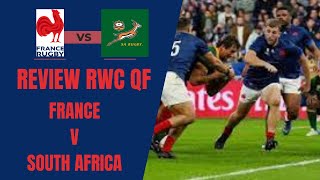 France v South Africa  Review  Rugby World Cup Quarter Final [upl. by Nnyledam]