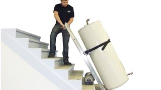 PowerMate Stair Climbing Hand Truck  Moves Water Heaters Boilers Water Softeners [upl. by Odnaloy700]