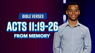 Bible Verses Acts 111926 From Memory [upl. by Aisanahta10]