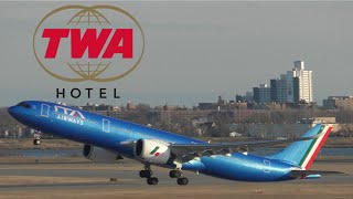 1 HR of Plane spotting at New York John F Kennedy Airport TWA Hotel Plane Spotting  roof top [upl. by Notned]