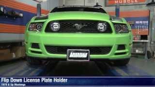 Mustang Flip Down License Plate Holder  Motorized and Manual 7914 All Review [upl. by Eymaj]