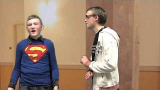 The Big Bang Theory Superman argument A KEWL Skool ReenACTment [upl. by Ariet]