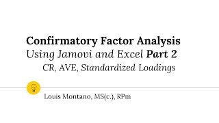 ENG Confirmatory Factor Analysis Part 2  Demonstration [upl. by Nyrhtak128]