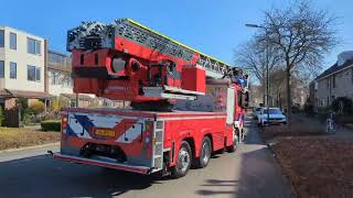 Primeur Nieuwe ladderwagen brandweer woerden 096252 naar reanimatie in Woerden [upl. by Eiffub]