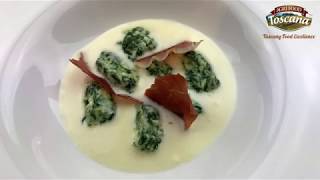 Gnudi con Prosciutto Croccante e Fonduta di Cacio Agrifood Toscana [upl. by Bernardine]