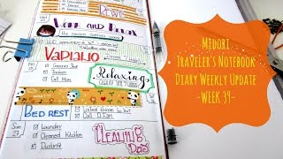 Midori Travelers Notebook Diary Weekly UpdateWEEK 39 [upl. by Neved]