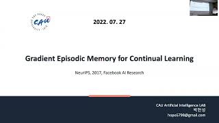 CAUPR6 Gradient Episodic Memory for Continual Learning GEM [upl. by Pomfrey846]