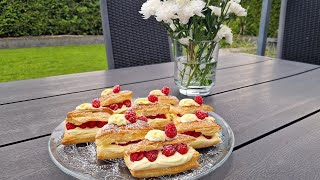 leckere Blätterteigtaschen mit Puddiingcreme von Dr Oetker blätterteig Rezepte [upl. by Sherfield]