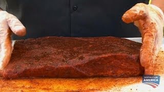 Injecting Brisket  BBQ Pitmasters [upl. by Verney]