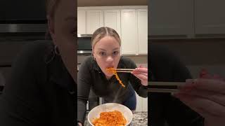 ASMR Samyang Carbonara Noodles shorts [upl. by Ernaline567]