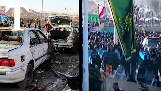 Iran explosion bomb blasts near Qassem Soleimani’s grave [upl. by Calabresi]